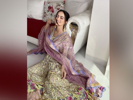 Sana Khaan In A Printed Ensemble