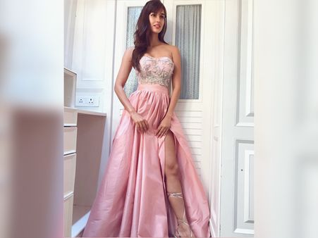 Disha Patani In A Strapless Embroidered Gown