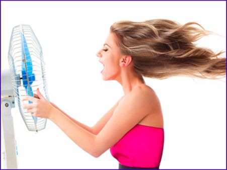 10. Sit in front of a handheld fan