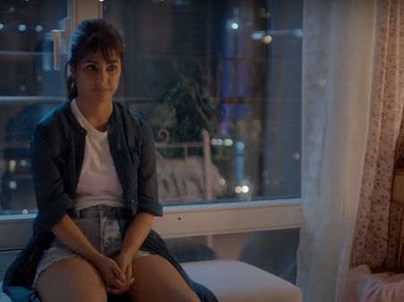 Hina Khan In A White Tee, Shorts And Shrug