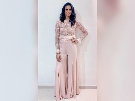 P.V. Sindhu In A Blush Pink Co-ords