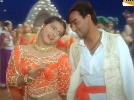 Kajol And Ajay Devgn In Aaj Hai Sagai Song