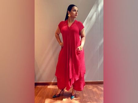 Vidya Balan In A Cherry-Shade Ensemble