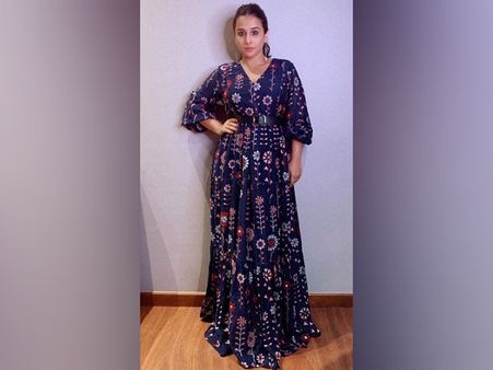 Vidya Balan In A Blue Maxi Dress