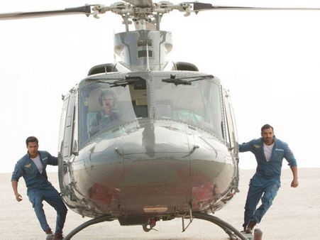 John Abraham And Varun Dhawan In Blue Separates John Abraham And Varun Dhawan In Blue Separates