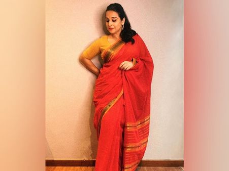 Vidya Balan In An Orange Saree