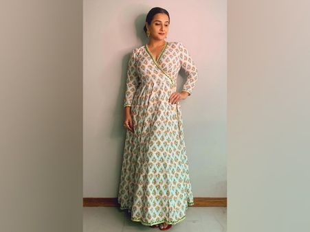 Vidya Balan In A Printed Wrap Maxi