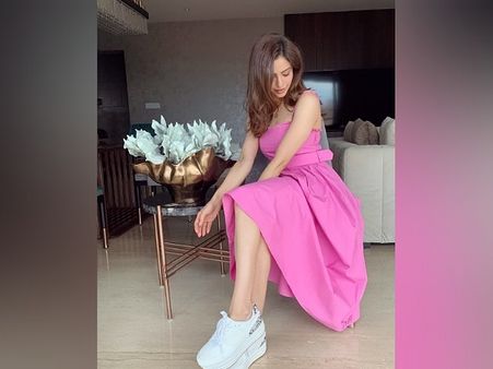 Aamna Sharif In A Pink Flared Dress