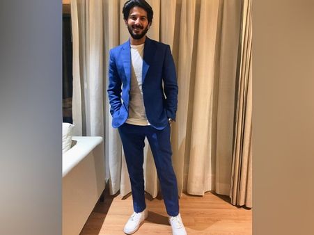Dulquer Salmaan In A Blue Pantsuit