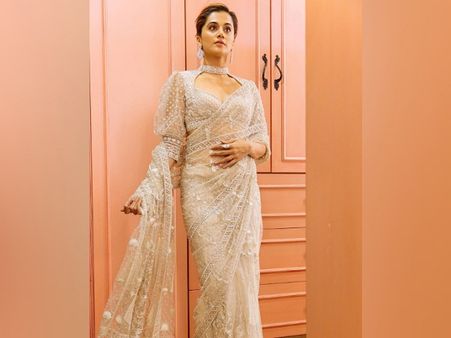 Taapsee Pannu’s Ivory Saree