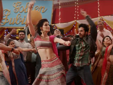 Kriti Sanon In A Pink And Grey Lehenga