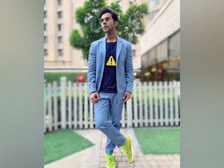 Rajkummar Rao In A Light Blue Pantsuit