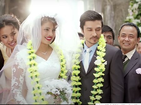 Priyanka Chopra In A White Bridal Gown