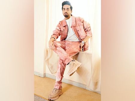 Ayushmann Khurrana In A Peach Pantsuit