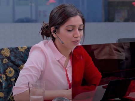Bhumi Pednekar In A Pink Formal Shirt