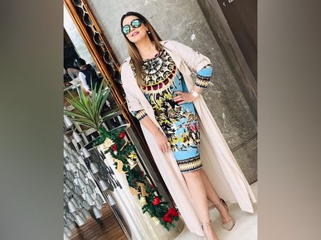 Mahima Chaudhry In A Printed Dress And Shrug