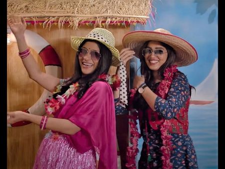 Bhumi Pednekar In A Printed Blue Ensemble