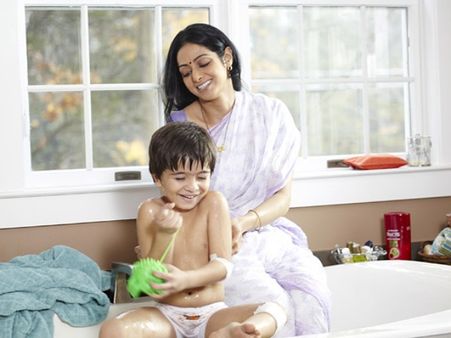 Sridevi In A Light-Purple Saree