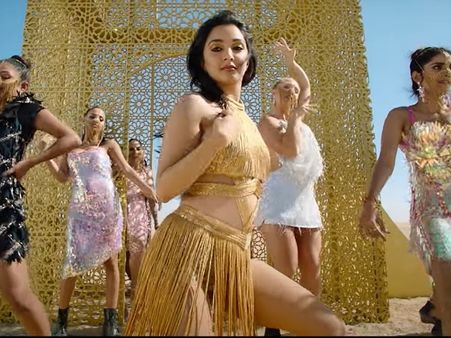 Kiara Advani In A Bold Gold Dress