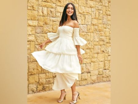 Sayani Gupta In A White Layered Dress