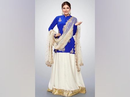 Raveena Tandon In A Kurta And Skirt