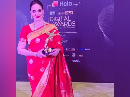 Esha Deol In A Red Banarasi Saree