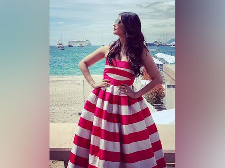 Aishwarya Rai In A Striped Dress