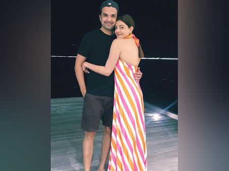 Kajal Aggarwal In A Striped Dress