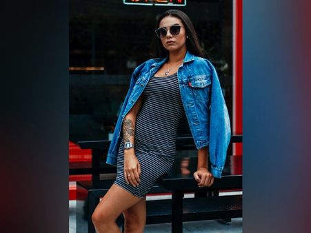 4. Dress With A Denim Jacket