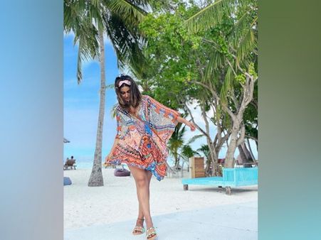 Hina Khan In A Printed Kaftan Dress