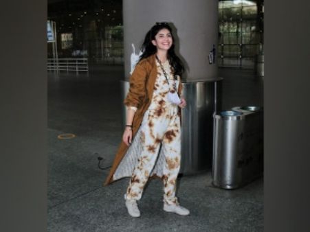 Sanjana Sanghi In A Printed Co-ord Set And Coat