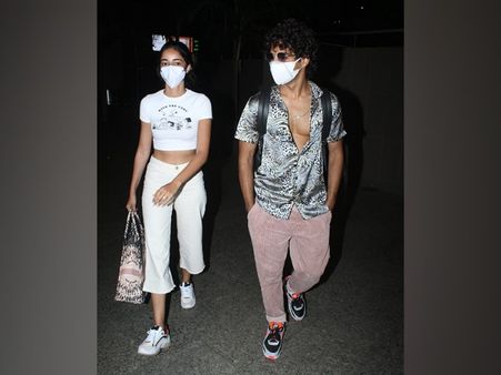 Ananya Panday In White Separates And Ishaan Khatter In Printed Shirt