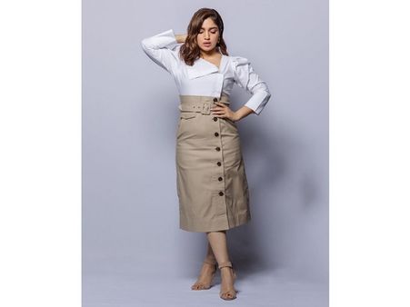 Bhumi Pednekar’s Shirt And Midi Skirt