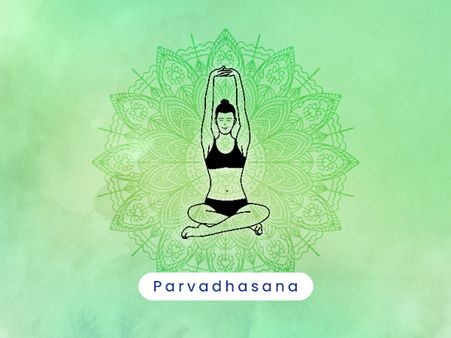 4. Parvatasana or Mountain Pose 
