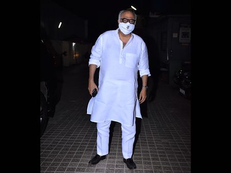 Boney Kapoor In A White Kurta-Pyjama