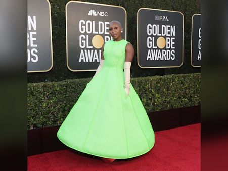 Cynthia Erivo In A Neon Green Gown