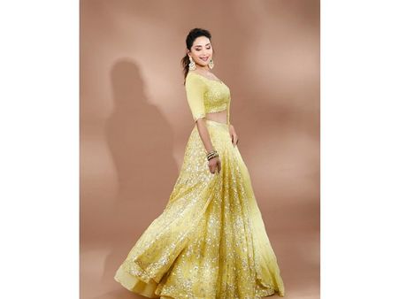 Madhuri Dixit In A Yellow Lehenga