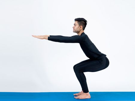 8. Chair Pose (Utkatasana) 8. Chair Pose (Utkatasana)