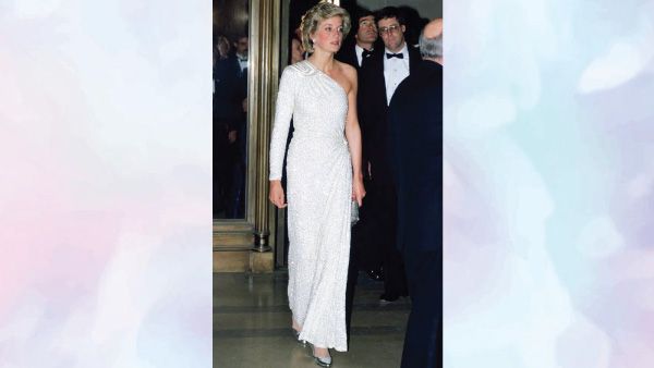 Asymmetric Beaded Gown