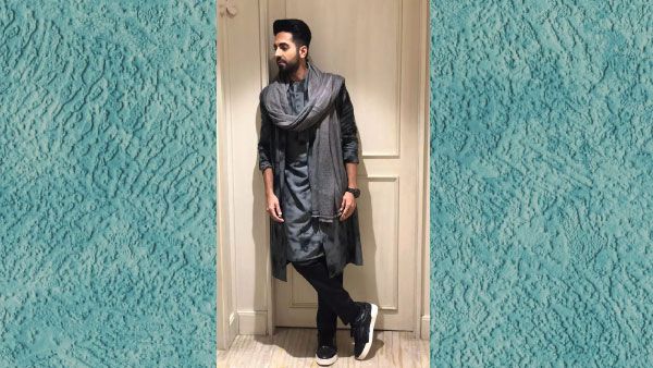 8. Ayushmann Khurrana in Kurta With Stole