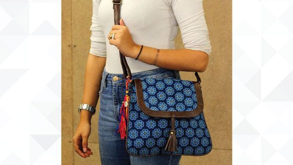 8. Ethnic print Sling Bag