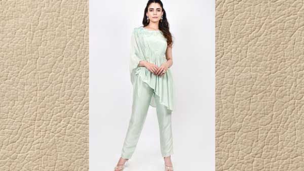 2. Peplum Kurti With Pants