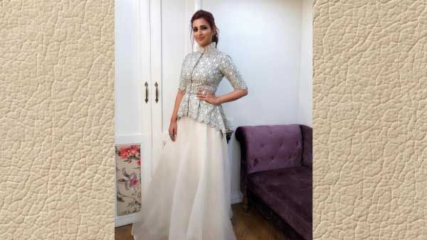 6. Peplum Kurti With Skirt