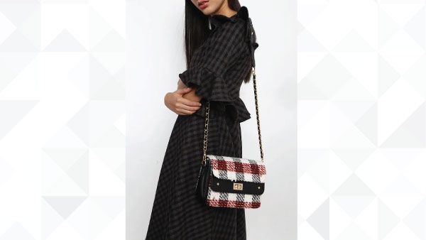 6. Checkered Sling Bag