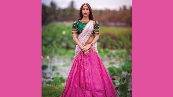 3. Nabha Natesh in Half Saree