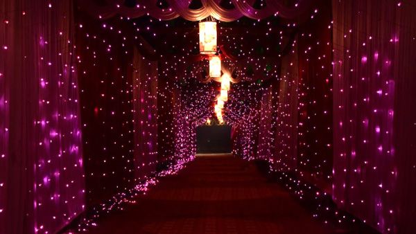 3. Hanging Vibrant Curtains 