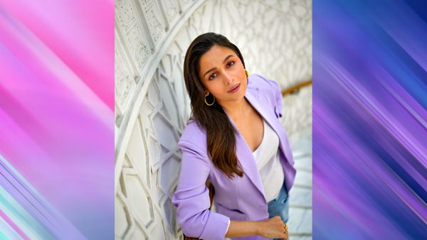 Lilac Blazer & Distressed Denim