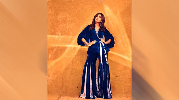 Shilpa Shetty in Blue Co-ord Set