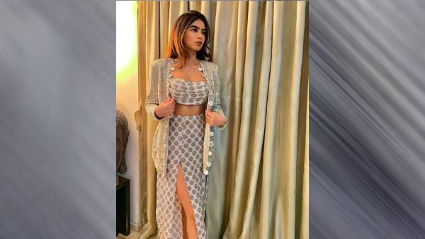 Khushi Kapoor in Grey Co-ord Set
