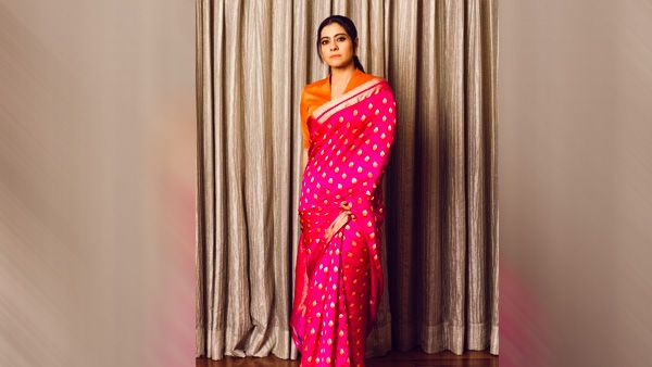 Kajol in Pink Saree